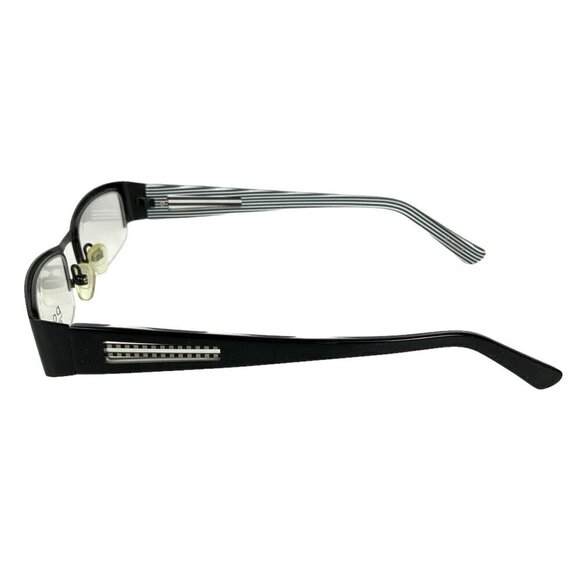 Pomy Eyewear Eyeglass Frames Black Metal Half Rim Rectangle 52 19 140 - Picture 5 of 10